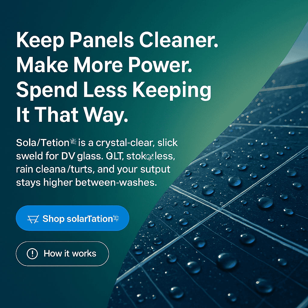 SolarTeflon hydrophobic coating hero image